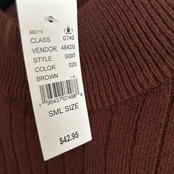 PacSun LA Heart’s Brown Cropped Mock Turtleneck Sweater - Picture 3 of 3